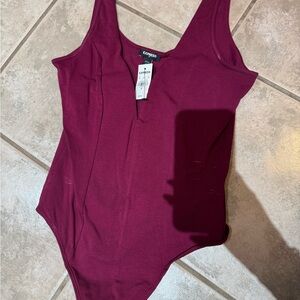Express Deep Red Bodysuit
